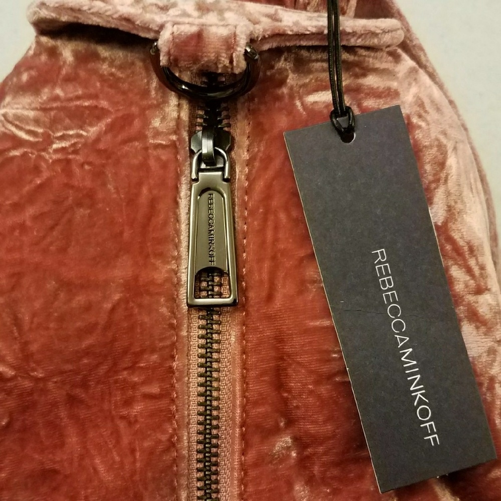 Rebecca Minkoff Pink Velvet Juilan Velvet Backpack - Picture 5 of 7